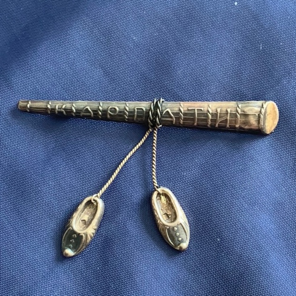 VERY RARE Pin - Ukrainian Carpathian Mountains/Shoes.  875 Silver